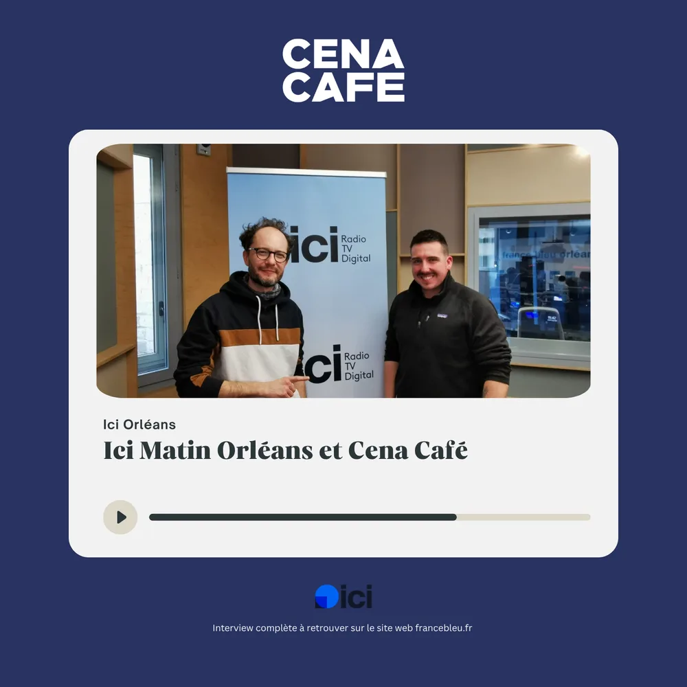 Lucas Pinto dans le studio Ici Orléans (France Bleu) pour l'émission Ici Matin Orléans
